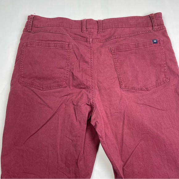 Gap pants mens 38x28” maroon red chino canvas pants - Picture 8 of 8
